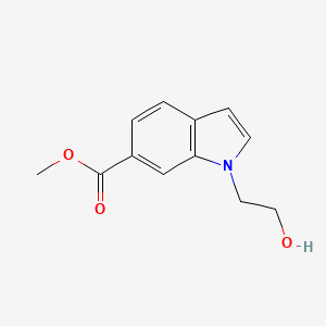 molecular formula C12H13NO3 B8660503 methyl 1-(2-hydroxyethyl)-1H-indole-6-carboxylate 