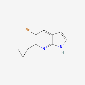 molecular formula C10H9BrN2 B8660545 5-bromo-6-cyclopropyl-1H-pyrrolo[2,3-b]pyridine 