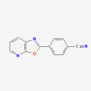 molecular formula C13H7N3O B8660557 2-(4-Cyanophenyl)oxazolo[5,4-b]pyridine 