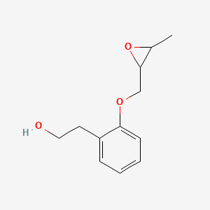 molecular formula C12H16O3 B8660560 2-{2-[(3-Methyloxiran-2-yl)methoxy]phenyl}ethan-1-ol CAS No. 112395-75-2