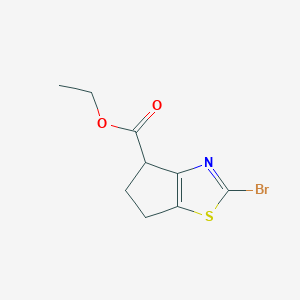 molecular formula C9H10BrNO2S B8660561 4H-Cyclopentathiazole-4-carboxylic acid, 2-bromo-5,6-dihydro-, ethyl ester CAS No. 1125409-89-3