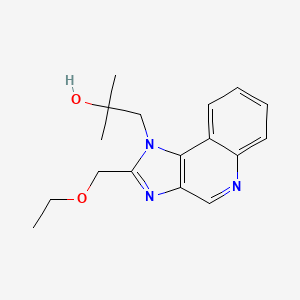 molecular formula C17H21N3O2 B8660571 1-(2-(Ethoxymethyl)-1H-imidazo[4,5-c]quinolin-1-yl)-2-methylpropan-2-ol 