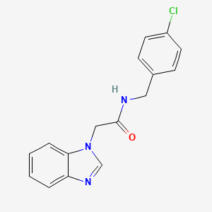 molecular formula C16H14ClN3O B8660582 2-(1H-Benzimidazol-1-yl)-N-(4-chlorobenzyl)acetamide 