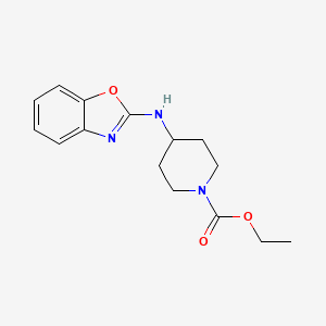 molecular formula C15H19N3O3 B8660591 4-(Benzooxazol-2-ylamino)-piperidine-1-carboxylic acid ethyl ester 
