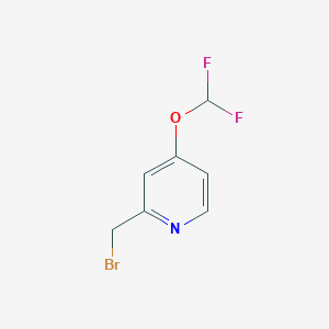 molecular formula C7H6BrF2NO B8660622 2-(Bromomethyl)-4-(difluoromethoxy)pyridine 