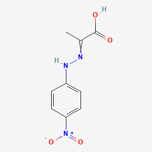 molecular formula C9H9N3O4 B8660643 Propanoic acid, 2-[(4-nitrophenyl)hydrazono]- CAS No. 89314-30-7