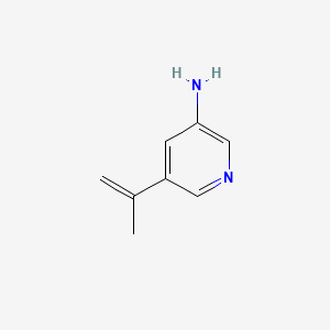 molecular formula C8H10N2 B8660662 5-(Prop-1-en-2-yl)pyridin-3-amine 