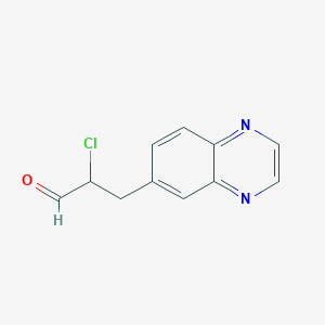 2-Chloro-3-quinoxalin-6-ylpropanal