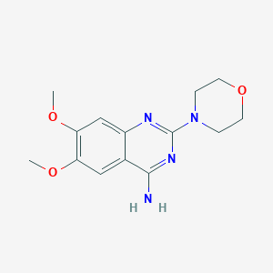 molecular formula C14H18N4O3 B8660720 2-Morpholino-6,7-dimethoxyquinazoline-4-amine 