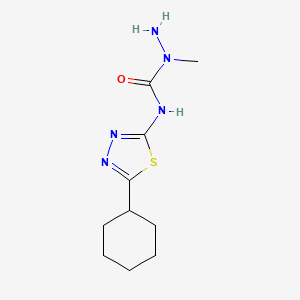 molecular formula C10H17N5OS B8660748 N-(5-Cyclohexyl-1,3,4-thiadiazol-2-yl)-1-methylhydrazine-1-carboxamide CAS No. 57773-97-4