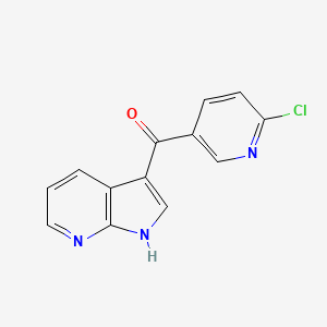 molecular formula C13H8ClN3O B8660750 (6-Chloro-pyridin-3-yl)-(1H-pyrrolo[2,3-b]pyridin-3-yl)-methanone CAS No. 858117-12-1