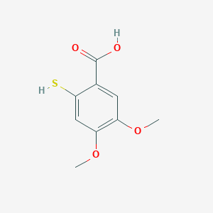 molecular formula C9H10O4S B8660766 4,5-Dimethoxy-2-mercaptobenzoic acid 