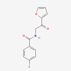 molecular formula C13H10FNO3 B8660769 4-Fluoro-N-(2-(furan-2-yl)-2-oxoethyl)benzamide CAS No. 88352-93-6
