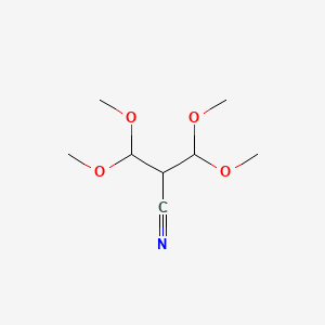 molecular formula C8H15NO4 B8660803 2-(Dimethoxymethyl)-3,3-dimethoxypropanenitrile CAS No. 50744-77-9