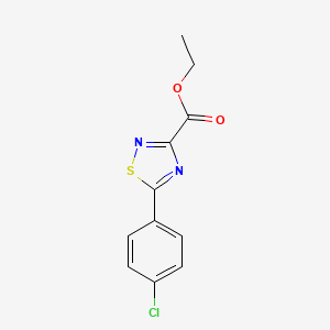 molecular formula C11H9ClN2O2S B8660805 Ethyl 5-(4-chlorophenyl)-1,2,4-thiadiazole-3-carboxylate CAS No. 61689-36-9