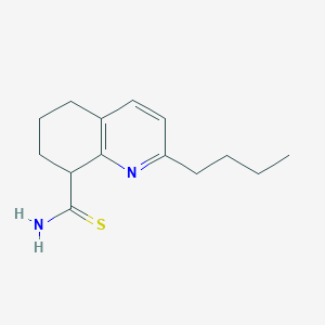molecular formula C14H20N2S B8660832 8-Quinolinecarbothioamide, 2-butyl-5,6,7,8-tetrahydro- CAS No. 56717-29-4