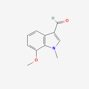 molecular formula C11H11NO2 B8660906 1-Methyl-7-methoxy-1H-indole-3-carbaldehyde 