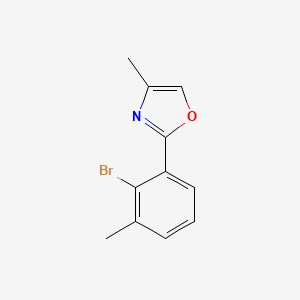 molecular formula C11H10BrNO B8660908 2-(2-Bromo-3-methylphenyl)-4-methyloxazole 