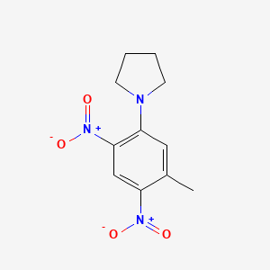 molecular formula C11H13N3O4 B8660955 2,4-Dinitro-5-N-pyrrolidinotoluene 