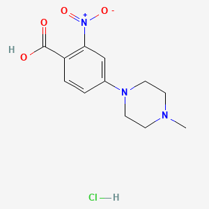 molecular formula C12H16ClN3O4 B8660983 4-(4-Methylpiperazin-1-yl)-2-nitrobenzoic acid hydrochloride 