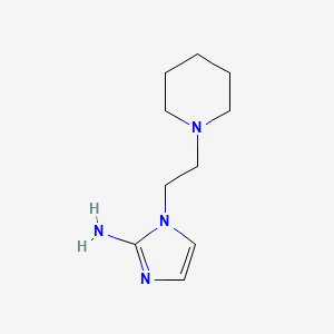 molecular formula C10H18N4 B8661019 1-(2-(Piperidin-1-YL)ethyl)-1H-imidazol-2-amine 