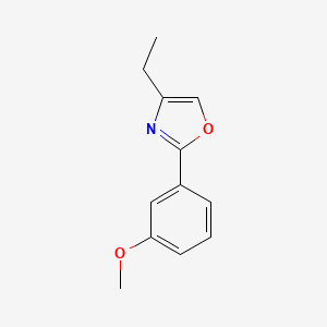 molecular formula C12H13NO2 B8661041 4-Ethyl-2-(3-methoxyphenyl)oxazole CAS No. 365427-22-1