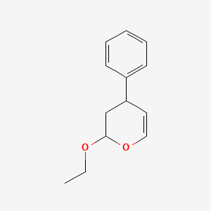 molecular formula C13H16O2 B8661138 2-Ethoxy-4-phenyl-3,4-dihydro-2h-pyran CAS No. 71796-68-4