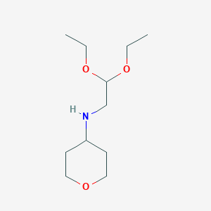 molecular formula C11H23NO3 B8661247 N-(2,2-Diethoxyethyl)tetrahydro-2H-pyran-4-amine 