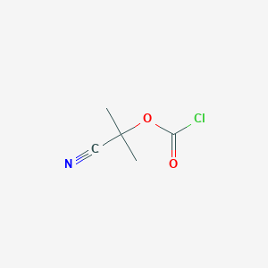 molecular formula C5H6ClNO2 B8661285 1-Cyano-1-methylethyl chloroformate CAS No. 13162-04-4