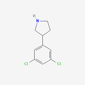 molecular formula C10H11Cl2N B8661300 3-(3,5-Dichlorophenyl)pyrrolidine 