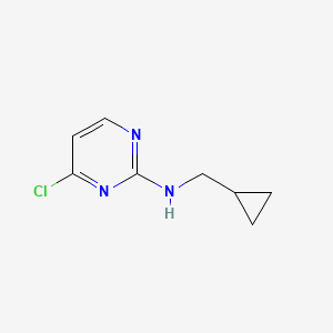 molecular formula C8H10ClN3 B8661302 4-Chloro-2-(Cyclopropylmethyl-amino)-pyrimidine 
