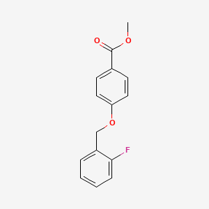 molecular formula C15H13FO3 B8661388 Methyl 4-[(2-fluorophenyl)methoxy]benzoate CAS No. 128982-48-9
