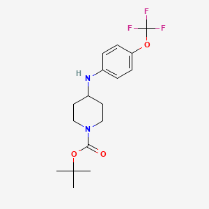 molecular formula C17H23F3N2O3 B8661431 1-(Tert-butoxycarbonyl)-4-[[4-(trifluoromethoxy)phenyl]amino]piperidine 