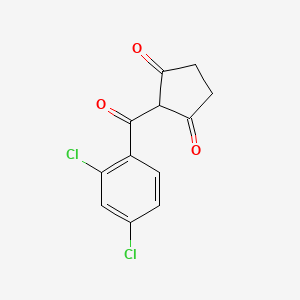 molecular formula C12H8Cl2O3 B8661444 2-(2,4-Dichlorobenzoyl)cyclopentane-1,3-dione CAS No. 112004-76-9