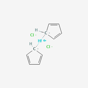 molecular formula C10H10Cl2Hf B8661458 Bis(cyclopentadienyl)hafnium(IV) dichloride 