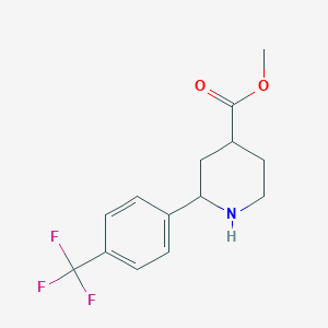 molecular formula C14H16F3NO2 B8661464 2-(4-Trifluoromethyl-phenyl)-piperidine-4-carboxylic acid methyl ester 