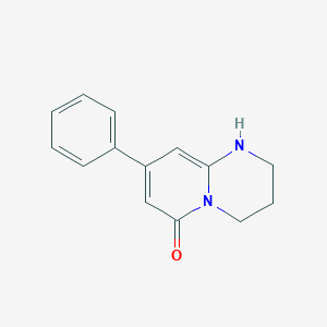 molecular formula C14H14N2O B8661471 8-Phenyl-1,2,3,4-tetrahydro-pyrido[1,2-a]pyrimidin-6-one CAS No. 66066-03-3