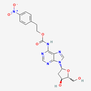 molecular formula C19H20N6O7 B8661476 Adenosine, 2'-deoxy-N-[[2-(4-nitrophenyl)ethoxy]carbonyl]- CAS No. 88091-69-4