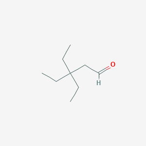 molecular formula C9H18O B8661536 3,3-Diethyl-pentanal 