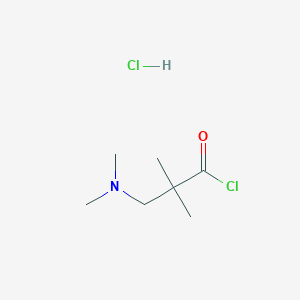 molecular formula C7H15Cl2NO B8661541 2,2-Dimethyl-3-dimethylaminopropionyl chloride hydrochloride CAS No. 95037-43-7