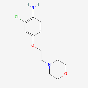 molecular formula C12H17ClN2O2 B8661557 2-Chloro-4-(2 morpholinoethoxy)aniline 