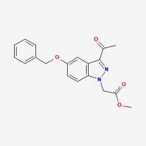 Methyl 2-(3-acetyl-5-(benzyloxy)-1H-indazol-1-yl)acetate