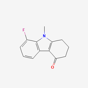 molecular formula C13H12FNO B8661598 8-Fluoro-9-methyl-1,2,3,9-tetrahydro-4H-carbazol-4-one CAS No. 124907-01-3