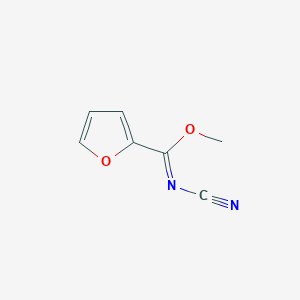 molecular formula C7H6N2O2 B8661643 2-Furancarboximidic acid, N-cyano-, methyl ester CAS No. 102423-21-2