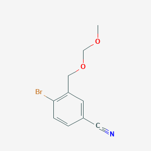 molecular formula C10H10BrNO2 B8661674 4-Bromo-3-(methoxymethoxymethyl)benzonitrile 