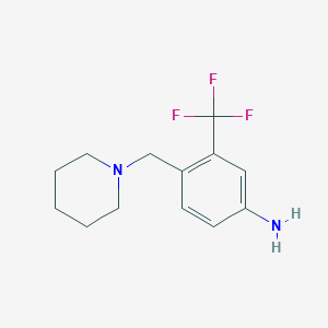 molecular formula C13H17F3N2 B8661680 3-Trifluoromethyl-4-(piperidin-1-ylmethyl)-phenylamine 