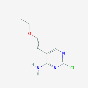 molecular formula C8H10ClN3O B8661729 2-Chloro-5-(2-ethoxy-vinyl)-pyrimidin-4-ylamine CAS No. 335654-05-2