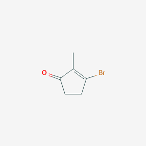 molecular formula C6H7BrO B8661743 3-Bromo-2-methylcyclopent-2-en-1-one CAS No. 56671-87-5