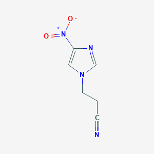 molecular formula C6H6N4O2 B8661751 1-(2-Cyanoethyl)-4-nitroimidazole CAS No. 13182-96-2