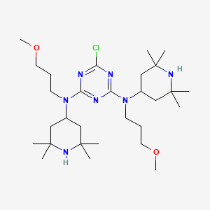molecular formula C29H54ClN7O2 B8661758 6-Chloro-N,N'-bis(3-methoxypropyl)-N,N'-bis(2,2,6,6-tetramethyl-4-piperidyl)-1,3,5-triazine-2,4-diamine CAS No. 80804-88-2